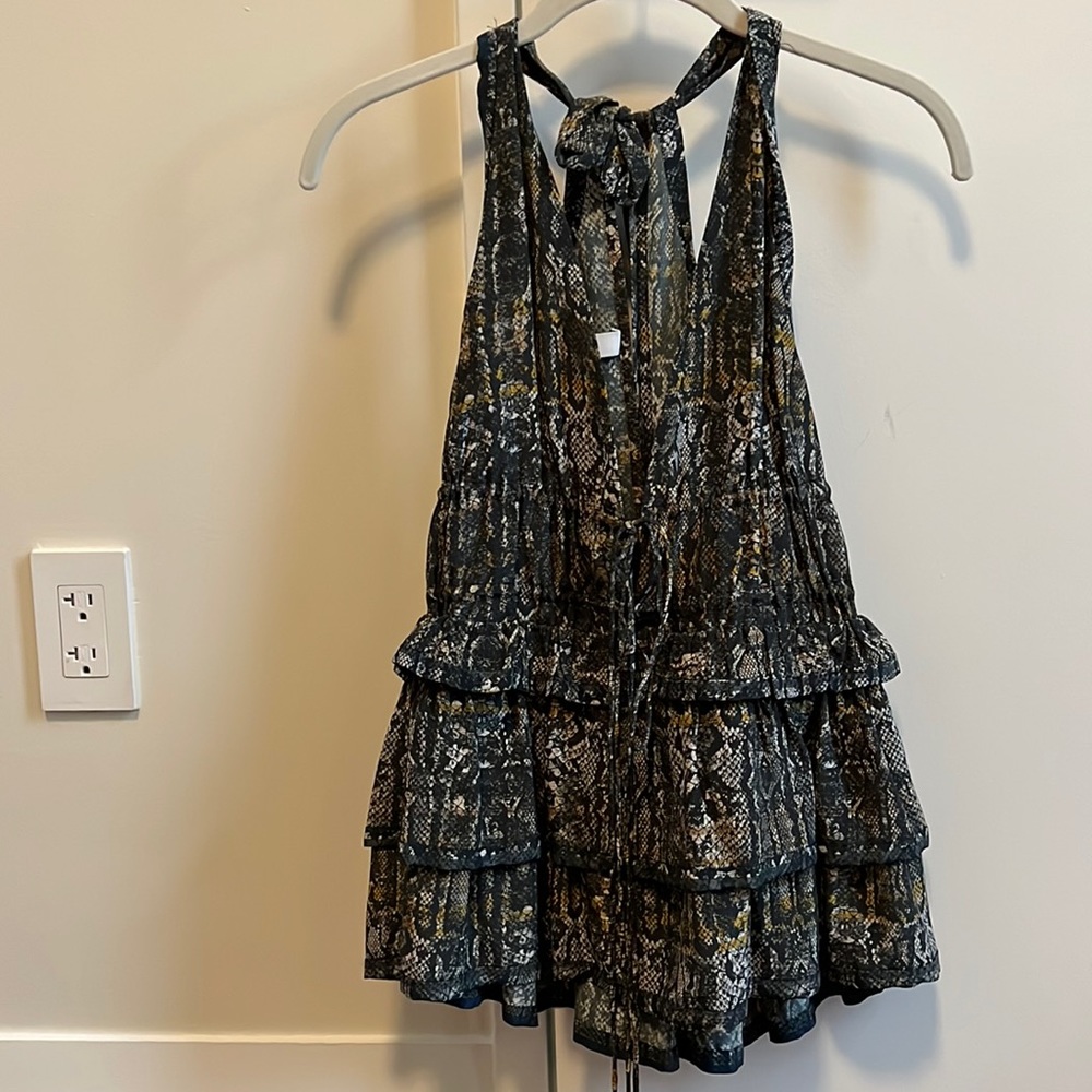 IRO snake print flowy tank